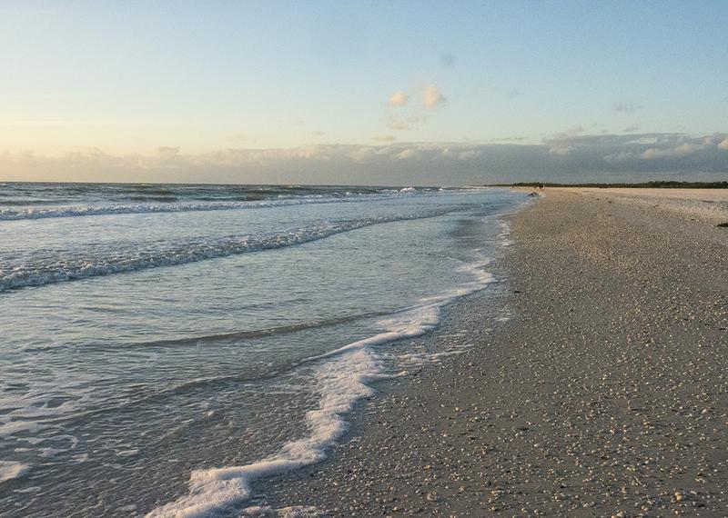 Marco Island beach, quiet even in January!