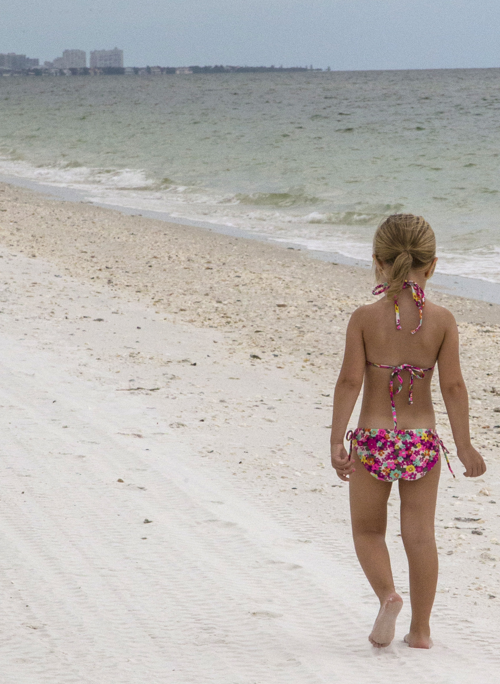 Our grand daughter Caroline, enjoying the beach on Keywaydin Island