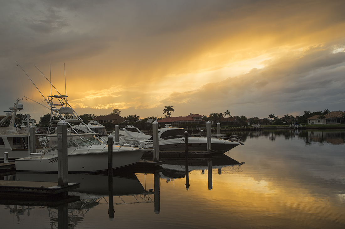 Sunset over Smokehouse Bay seen from the Esplanade